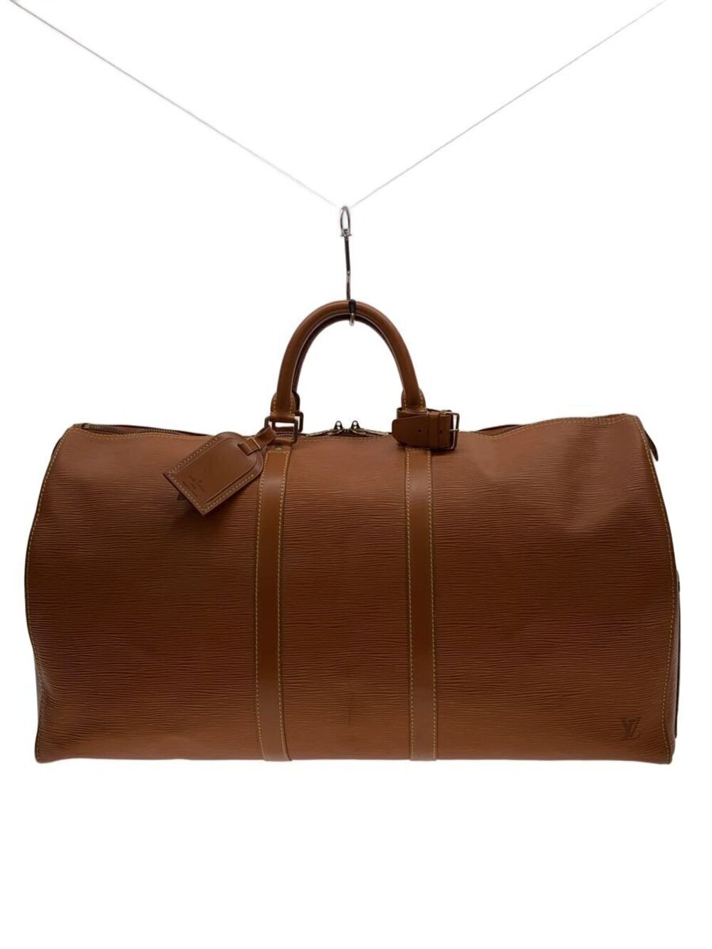LOUIS VUITTON Keepall Nomad Leather Camel Brown